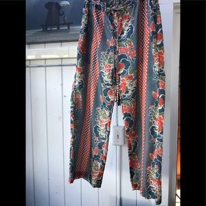 Johnnie Was all-silk pants